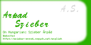 arpad szieber business card